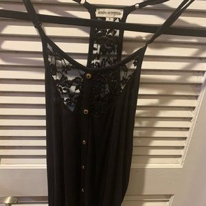 Black lace tank top